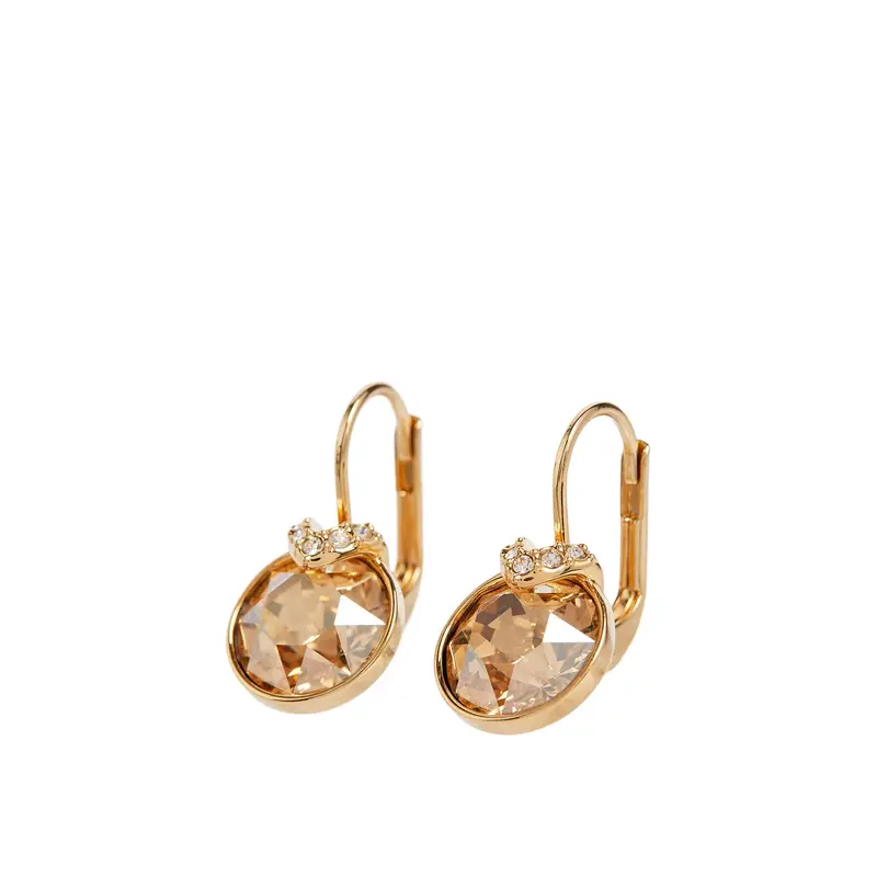 Bella V Round Cut Drop Earrings