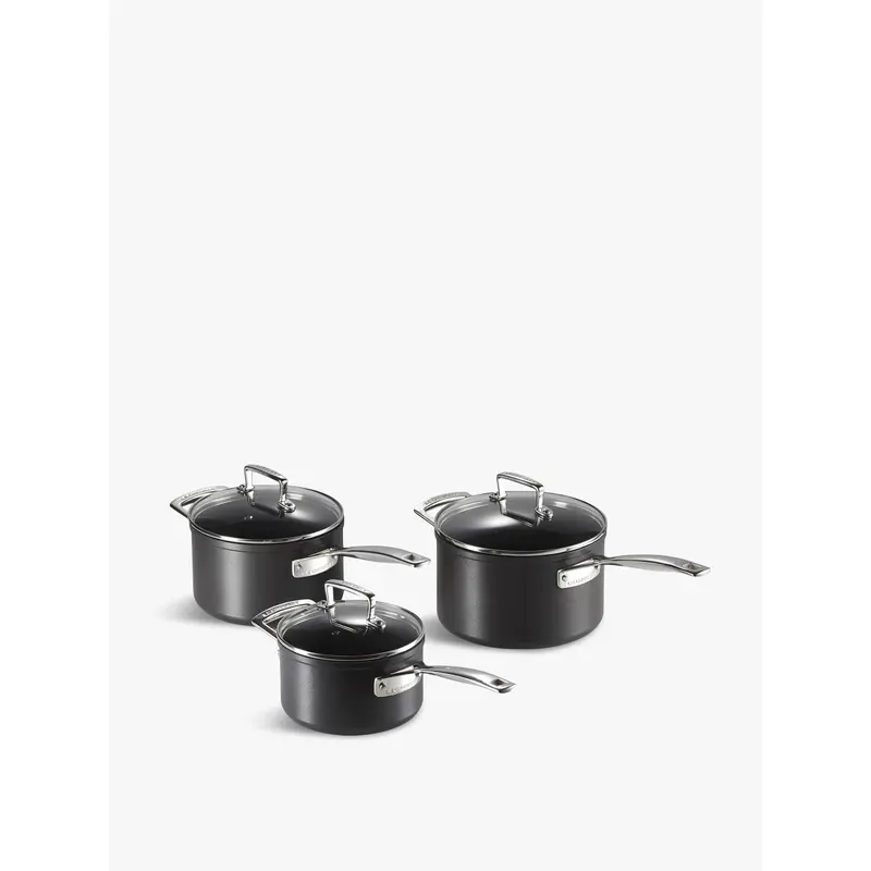 Toughened Non Stick Saucepan Set of 3