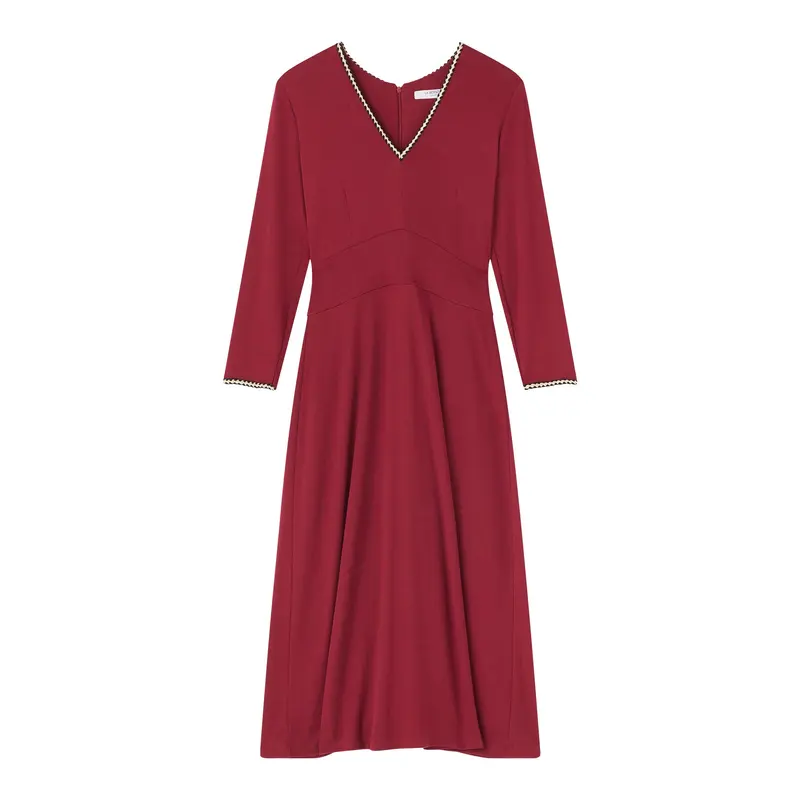 Astrid Rio Viscose Blend Contrast Trim Ponte Dress