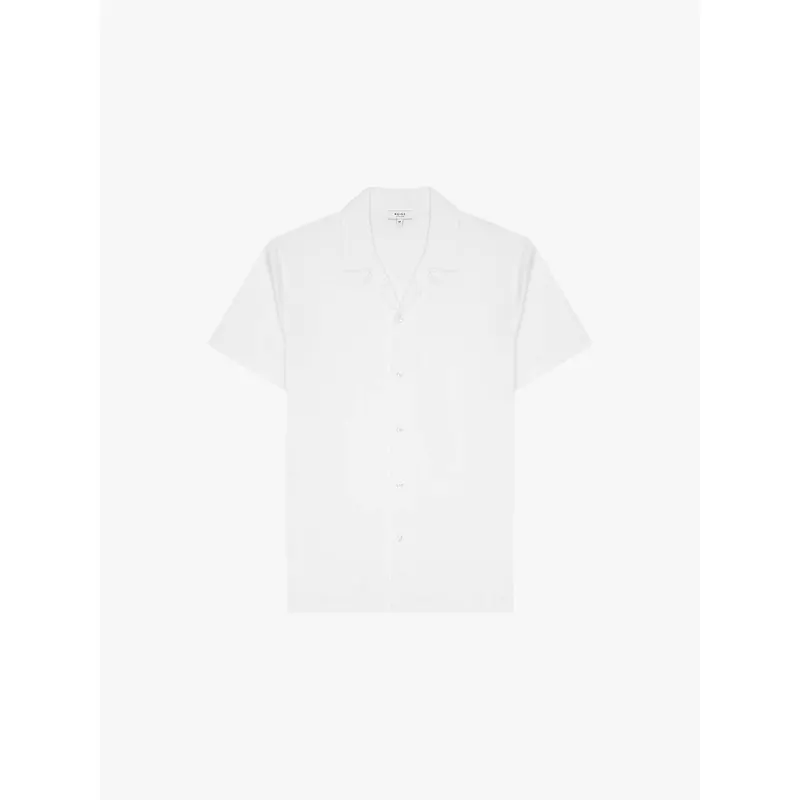 Caspa Mercerised Jersey Cuban Collar Shirt