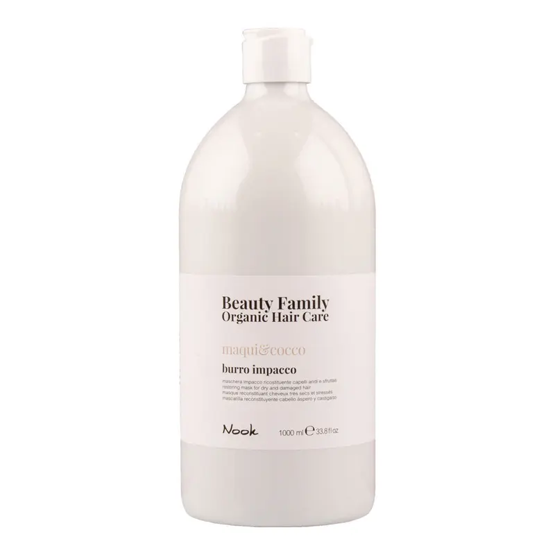Nook Beauty Family Organic Hair Care Maqui&Cocco Burro Impacco 1L - Restoring mask for dry and damaged hair