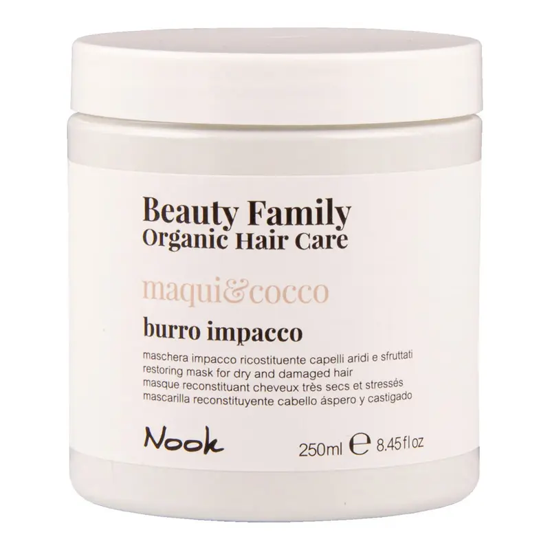 Nook Beauty Family Organic Hair Care Maqui&Cocco Burro Impacco 250ml - Restoring mask for dry and damaged hair