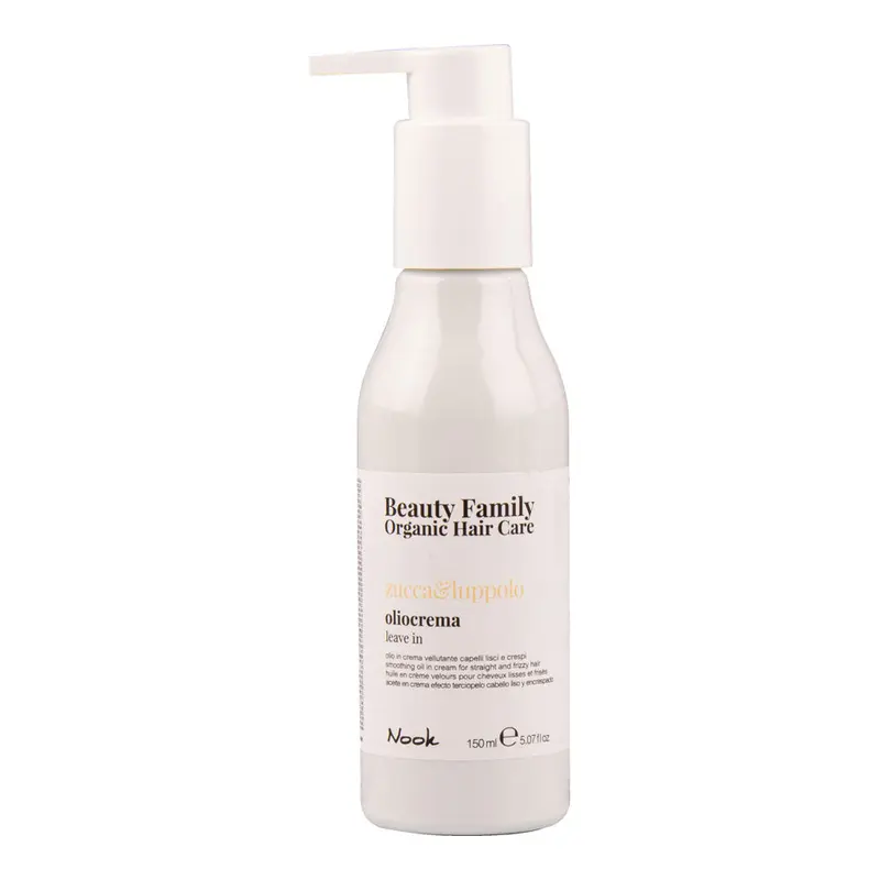 Nook Beauty Family Organic Hair Care Zucca&Luppolo Leave In 150ml - Smoothing oil in cream for straight and fuzzy hair