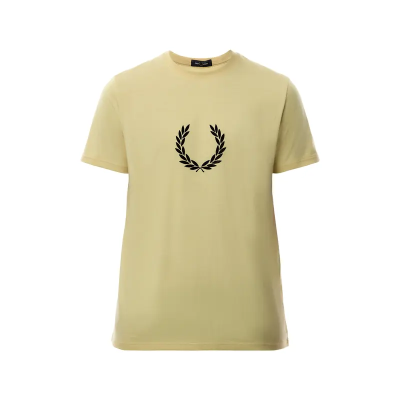 Flocked Laurel Wreath Gra Tee