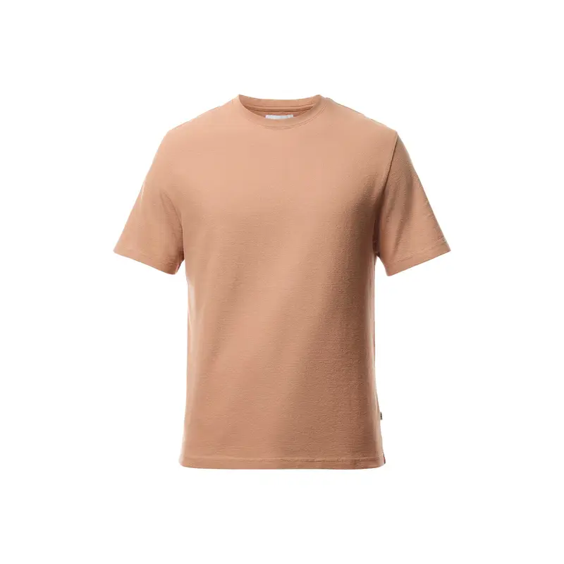 Dean Dusty Orange Textured Organic Cotton T-Shirt