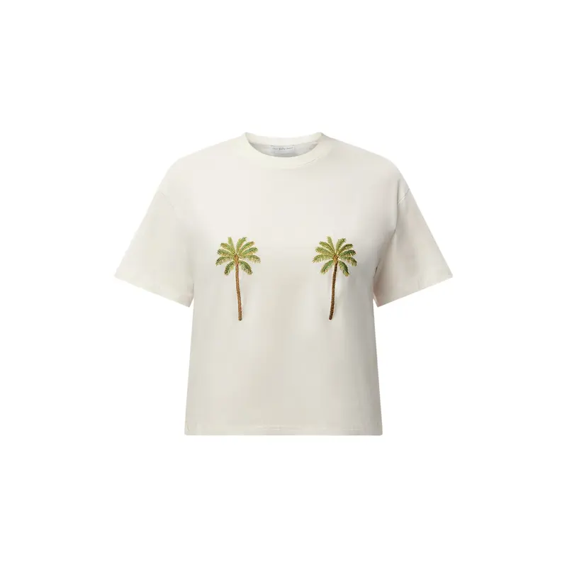 Embroidered Palm Boob T Shirt