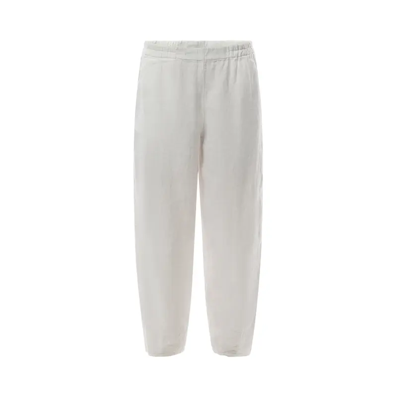 Bubble Cropped Linen Trouser