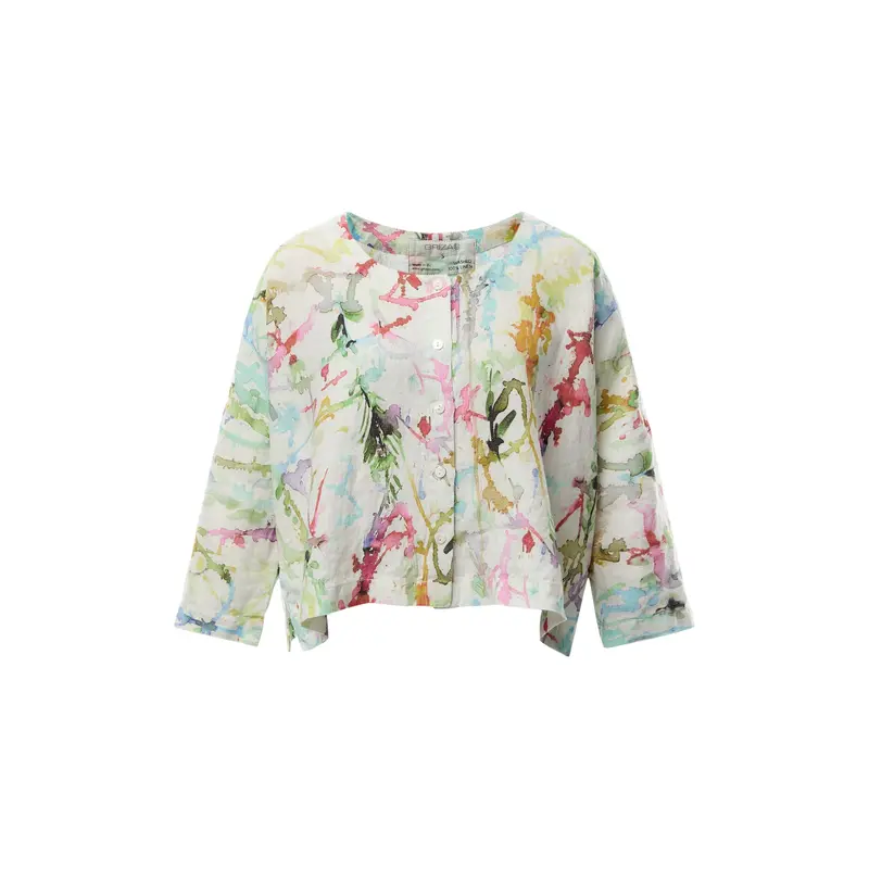 Linen Printed Short Jacket