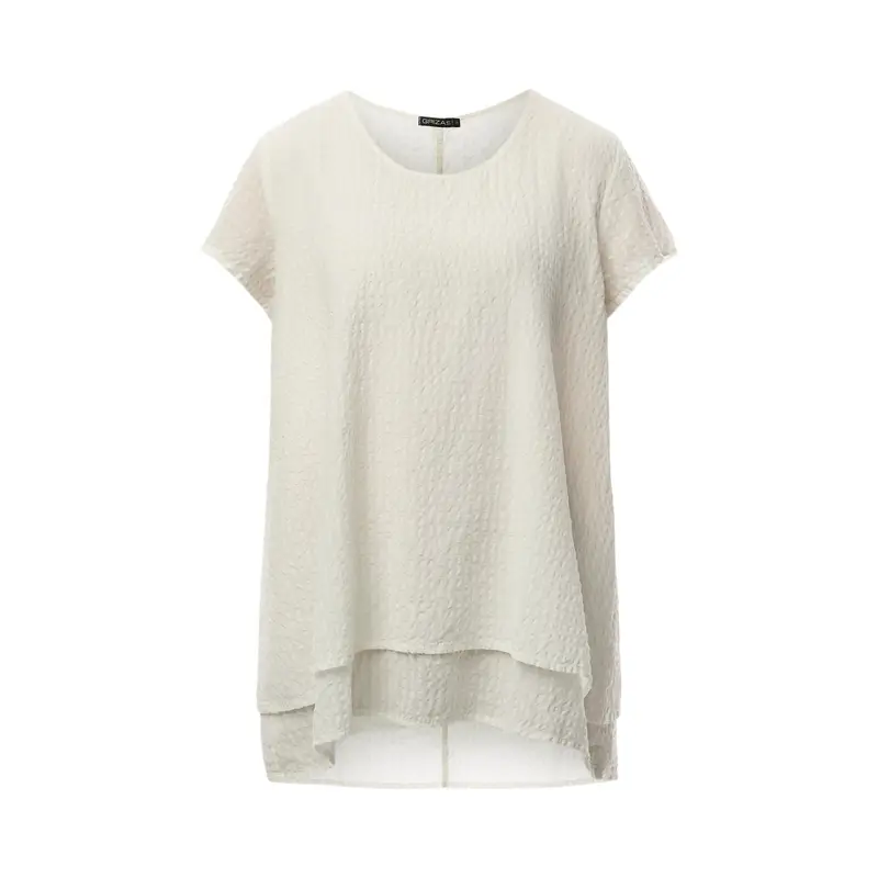 Seersucker Short Sleeve Top