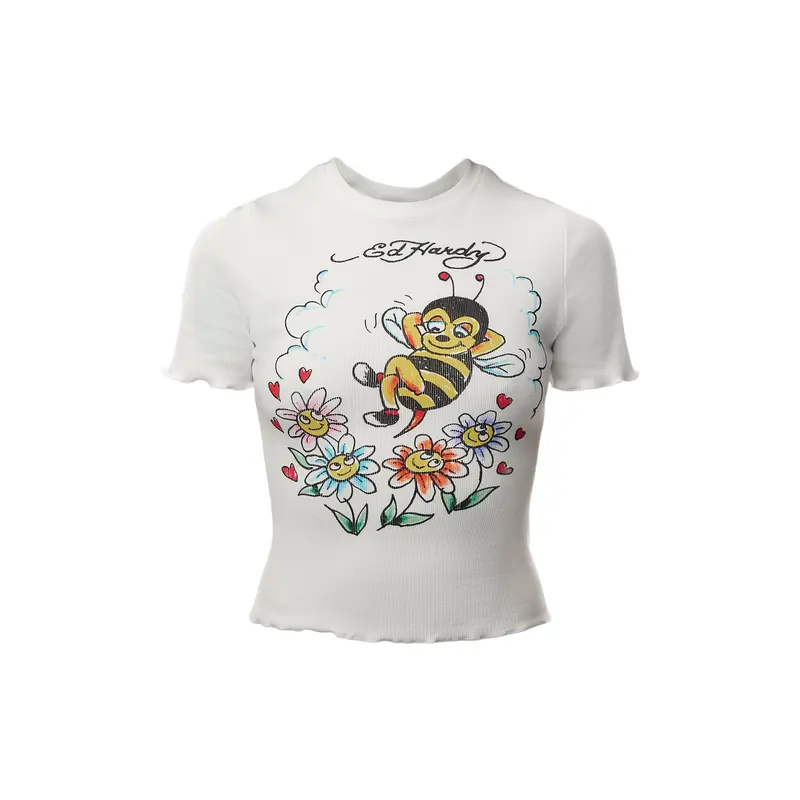 Womens Bee Lettuce Hem Baby T-Shirt