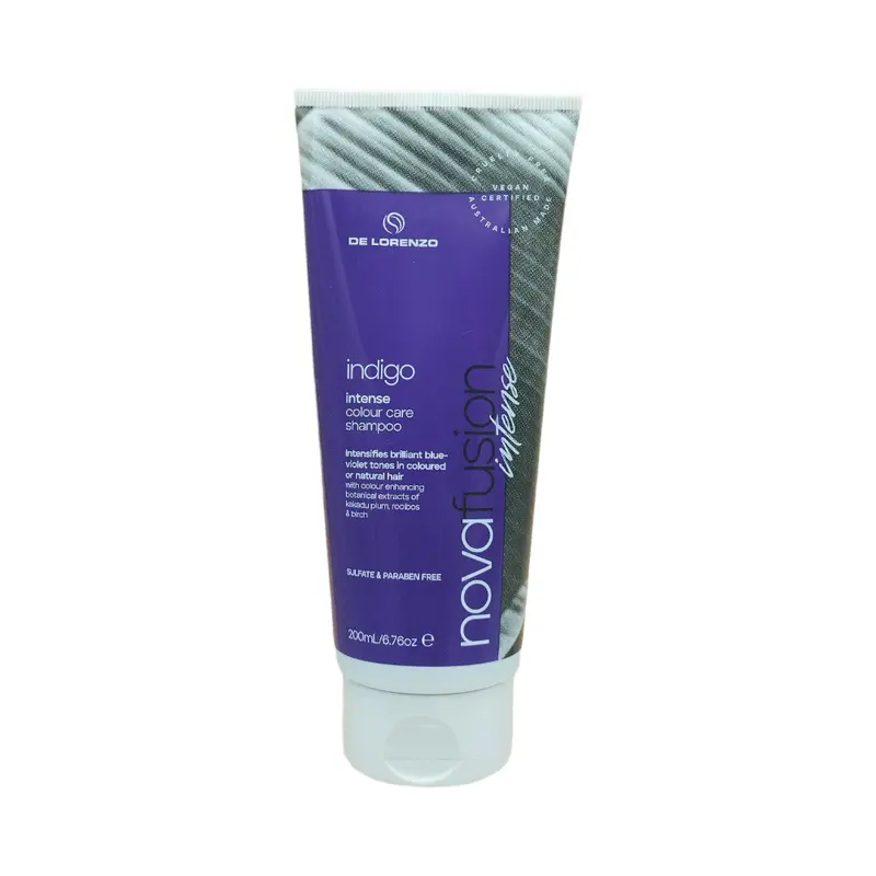 De Lorenzo Novafusion Intense Indigo Colour Care Shampoo 200ml tube