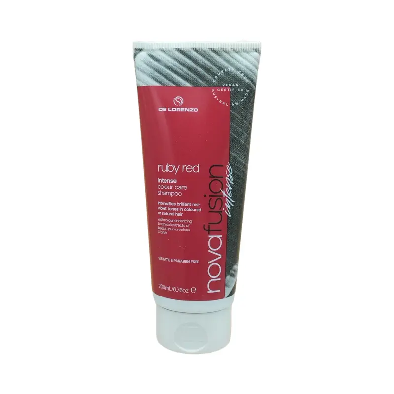 De Lorenzo Novafusion Intense Ruby Red Colour Care Shampoo 200ml tube