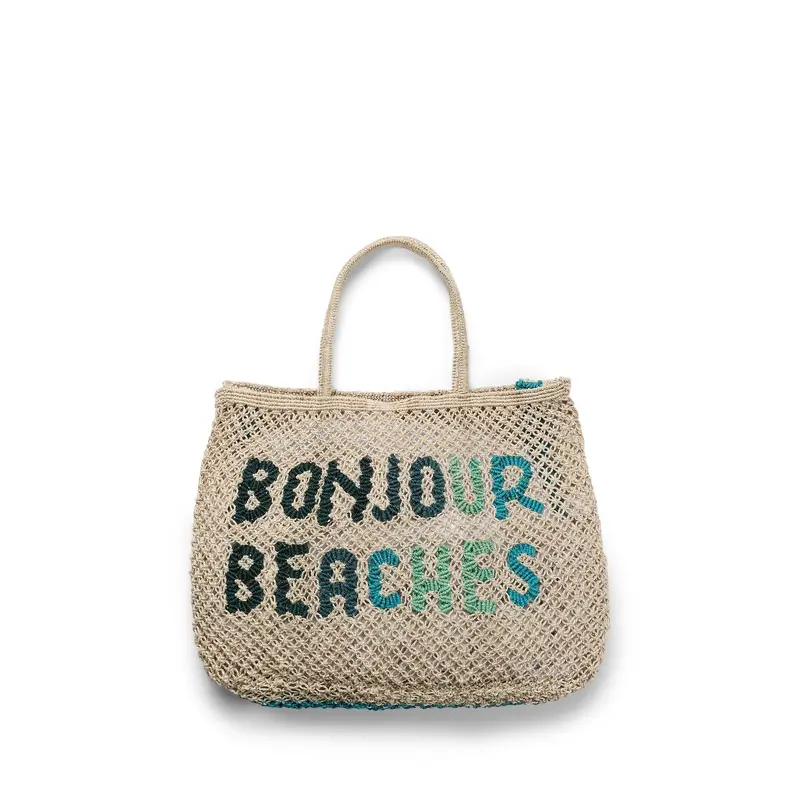Bonjour Beaches Large Beach Bag