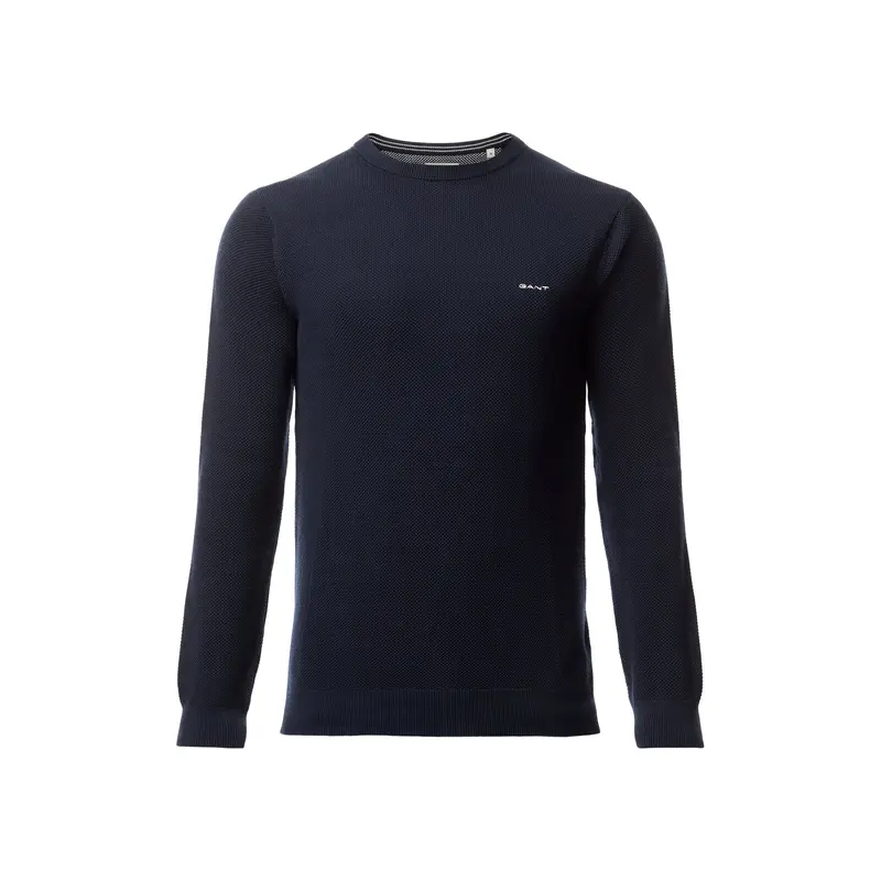 Cotton Pique Crew Neck Knit