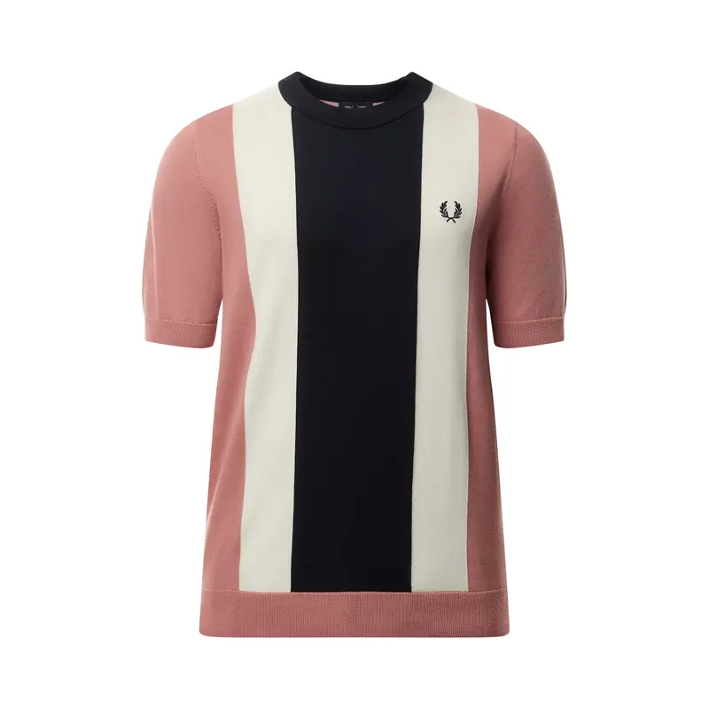 Vertical Stripe Knitted T-Shirt