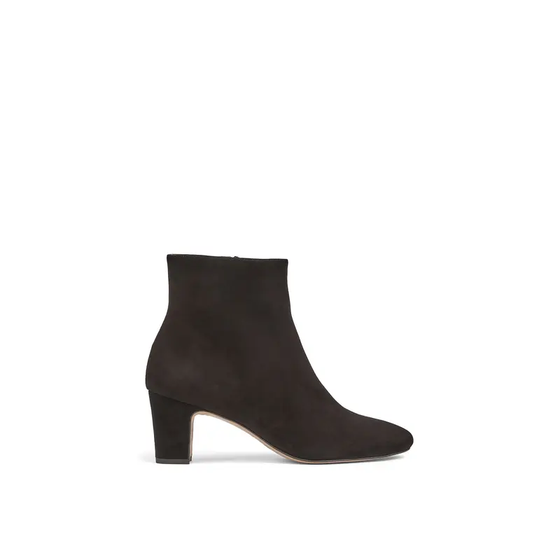Conway Crinkled Patent Ankle Boots Black