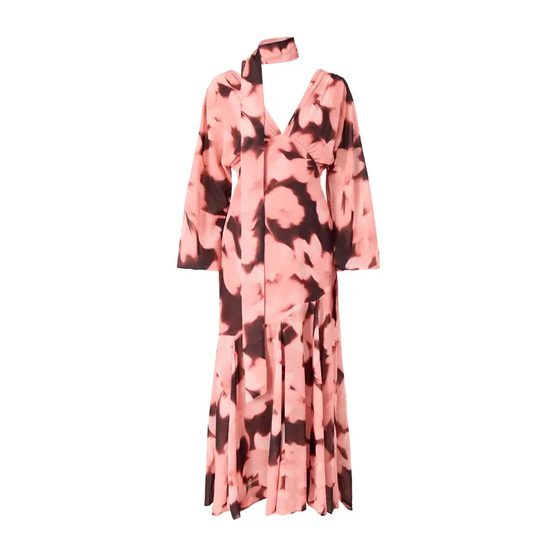 Petula Batwing Maxi Dress Blush Watercolour Floral