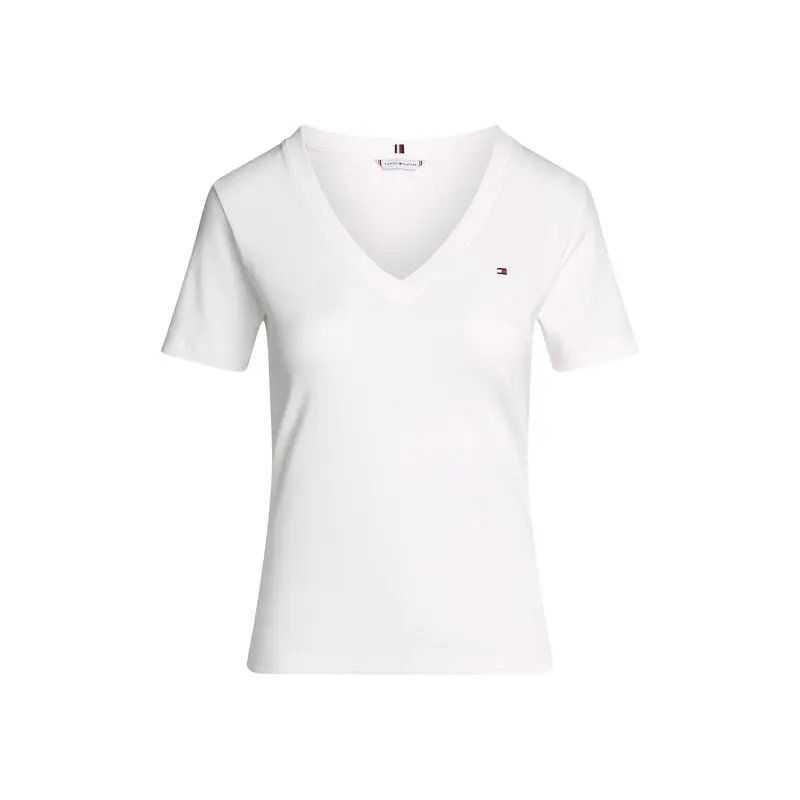V-Neck Slim T-Shirt Ecru