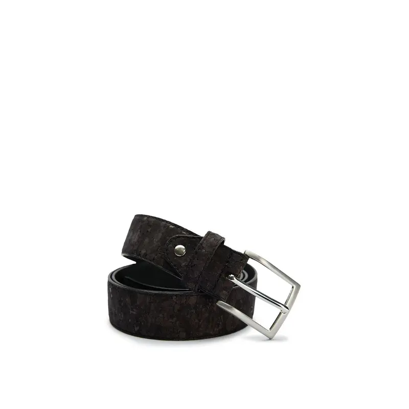Vegan Black Leather Belt