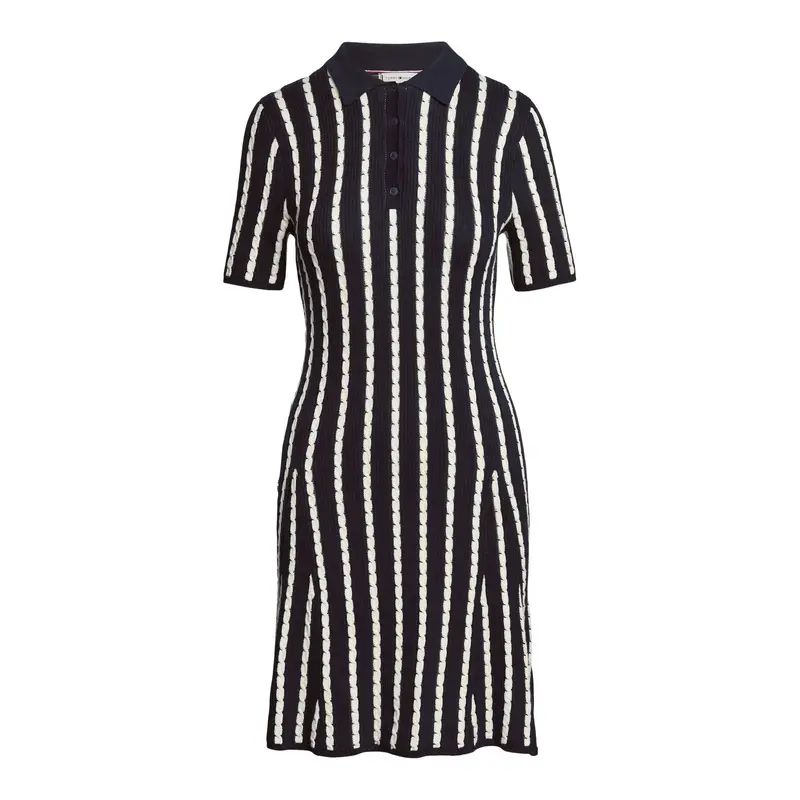 Cable Knit Knee Length Polo