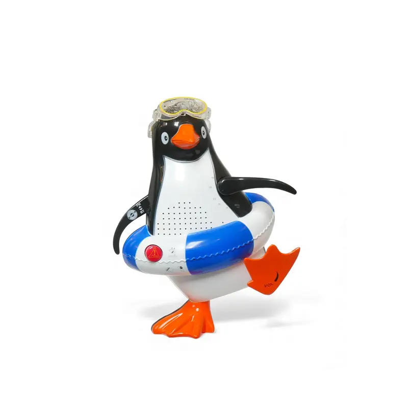 Penguin Shower Radio and Speaker Red