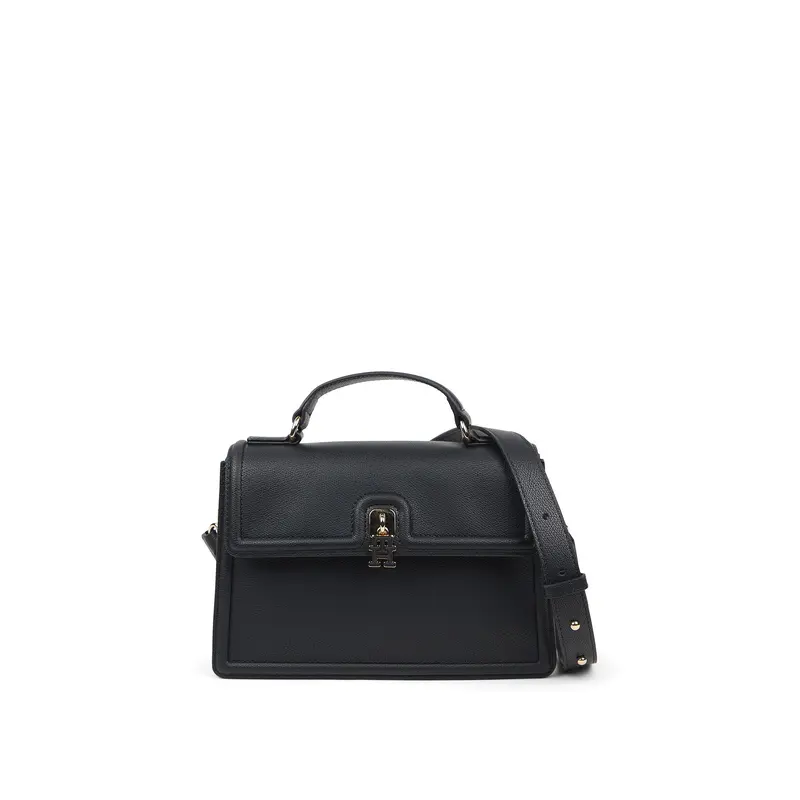 Turn Lock Crossbody Satchel