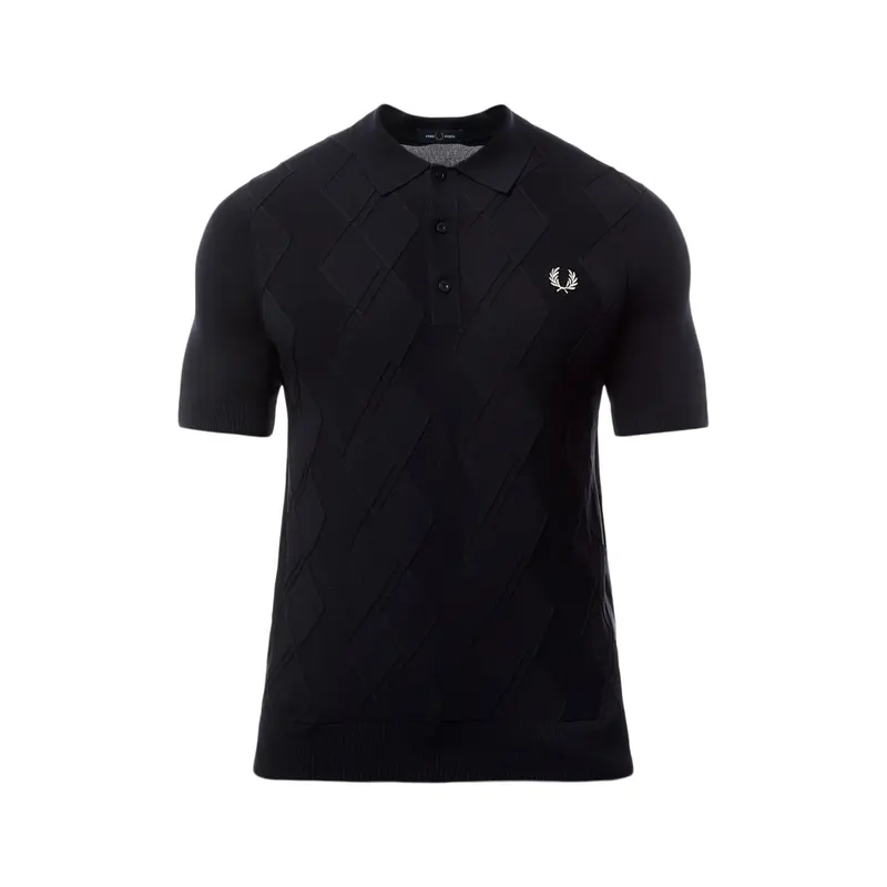 Cable Knitted Polo Shirt