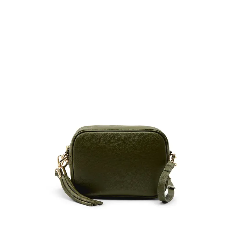 The Tassel Olive Green Leather Crossbody Bag