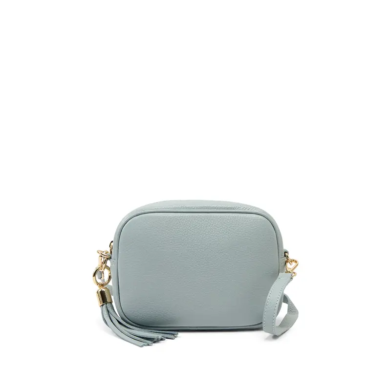 The Tassel Pale Blue Leather Crossbody Bag