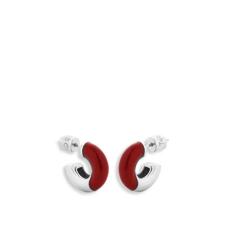 Burgundy Envy Hoop Earrings