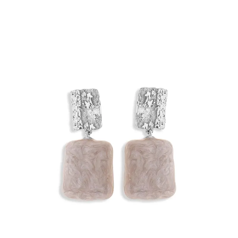 Square Pearl Drop Earrings