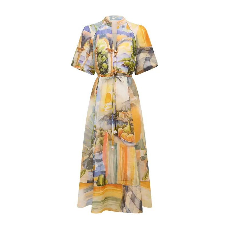 Viola Printed Midi Dress