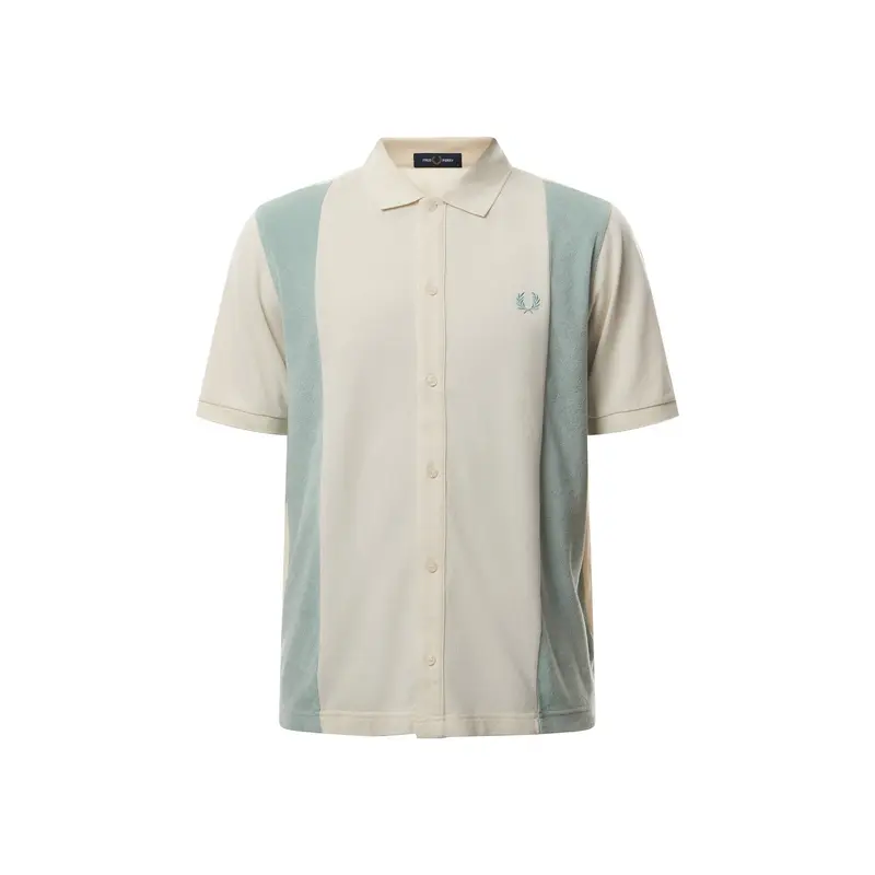Towelling Panel Short Sleeve Polo Shirt