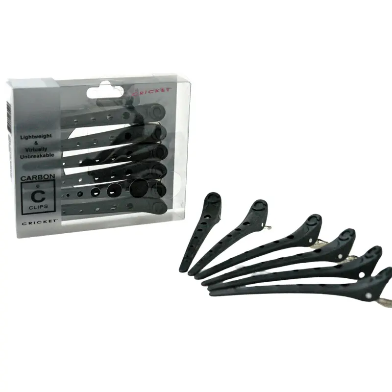 Cricket Carbon Clips Black 6 Pack