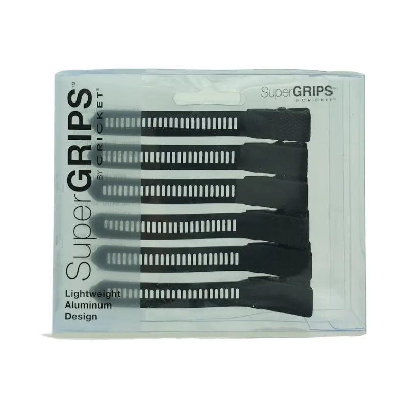 Cricket Super Grip Clips Lightweight Aluminium Design 6 Pack