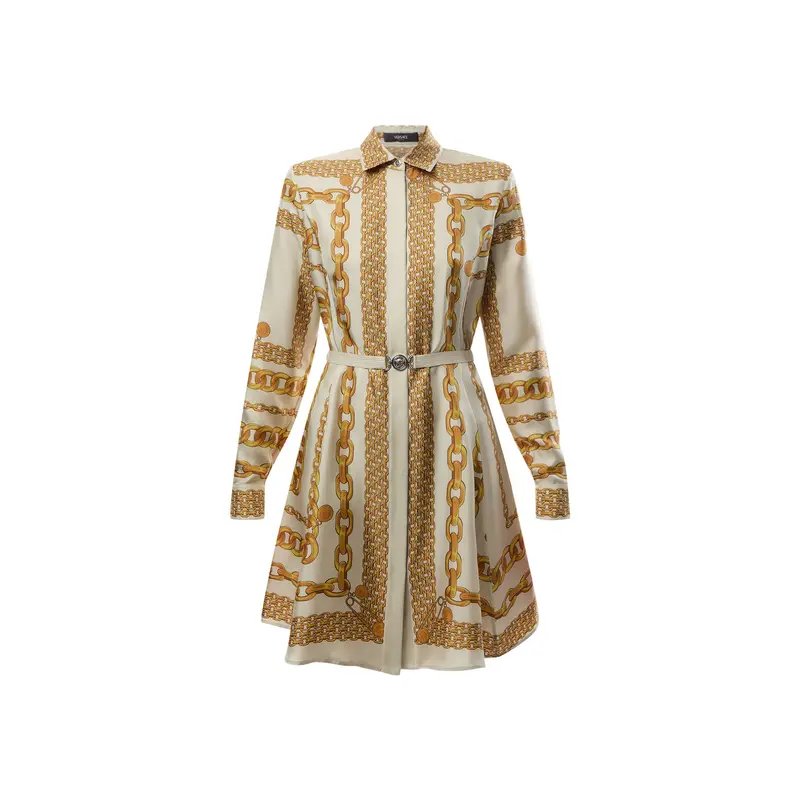 Dress Versace Treasure Foulard On Silk Twill