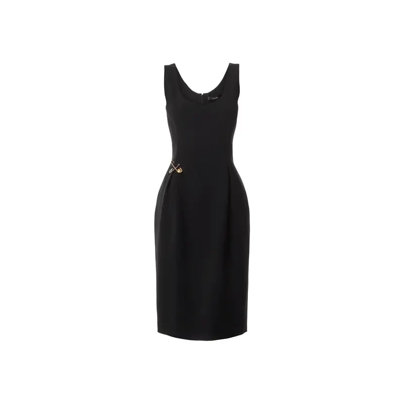 Safety Pin Cady Scoop Midi Dress