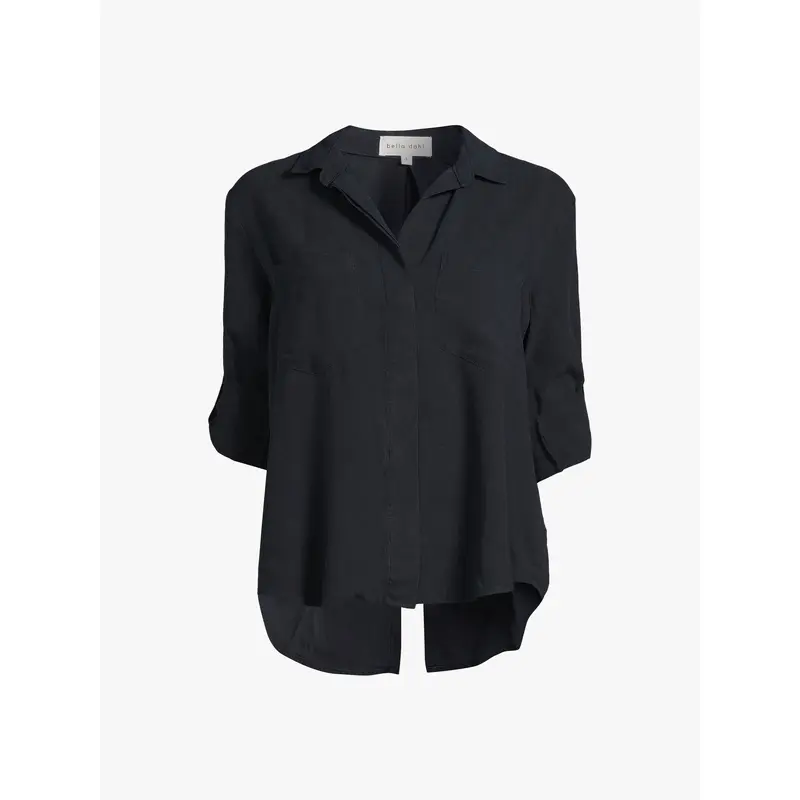 Split Back Button Down Shirt