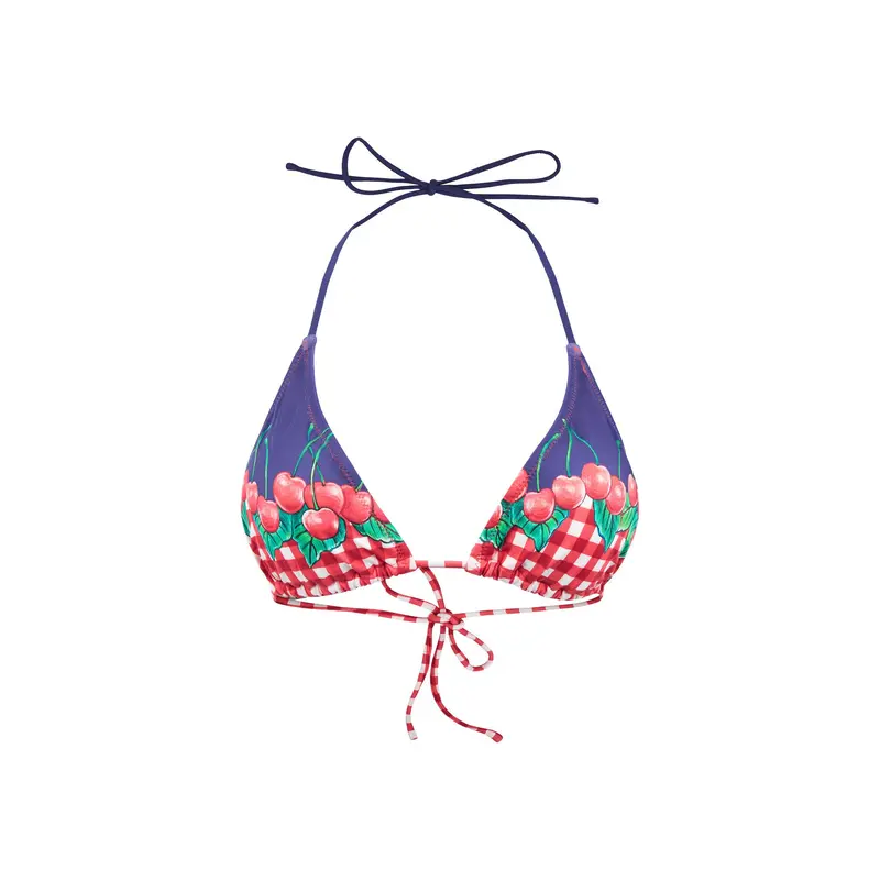 Tie Front Triangle Bikini Top