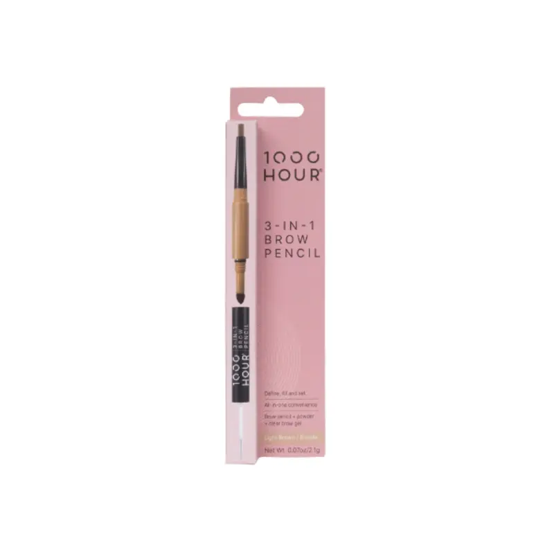 1000hr 3 In 1 Brow Penil - Light Brown