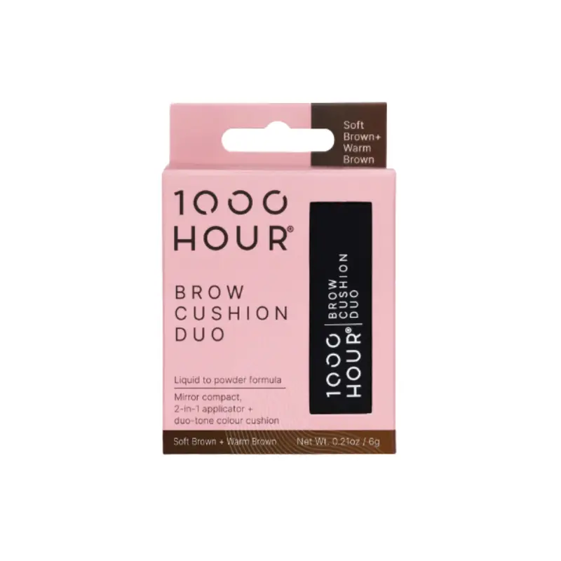 1000hr Brow Cushion Duo- Soft Brown/ Warm Brown 6g