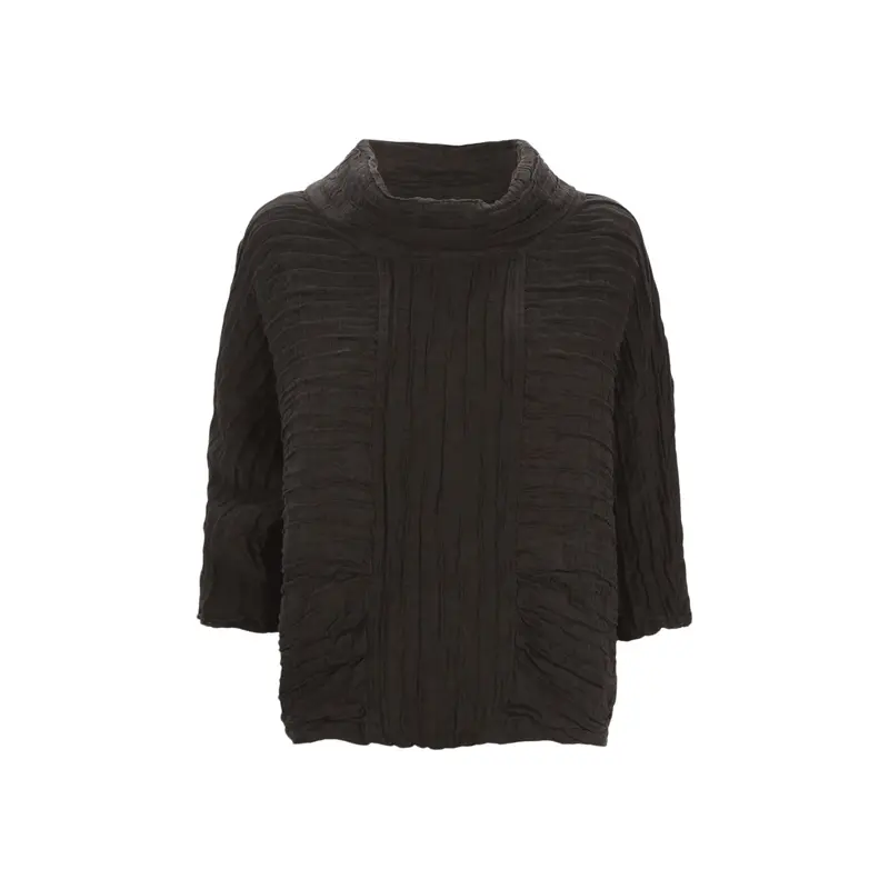 Cowl Neck Crinkle Blouse