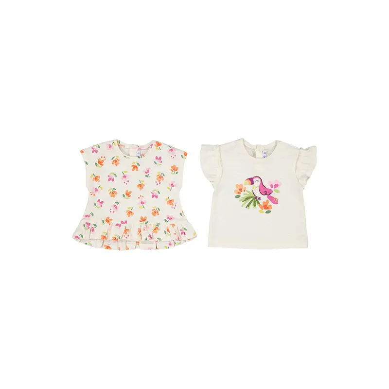 2 Short Sleeved Floral T-Shirts