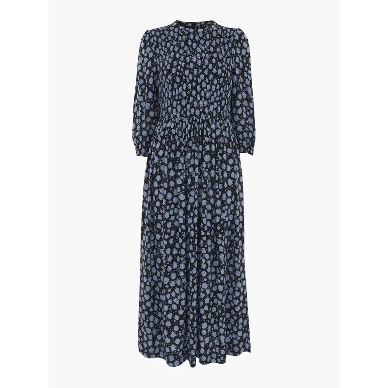 Dalmatian Shirred Midi Dress