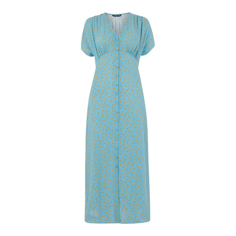 Floral Crescent Midi Dress