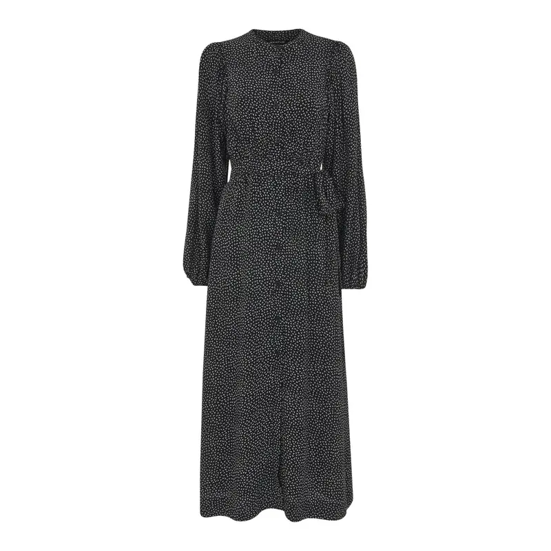 Scattered Y Print Midi Dress