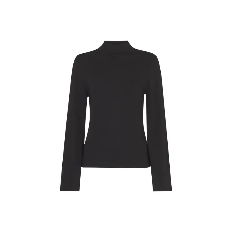 Wide Sleeve High Neck Top