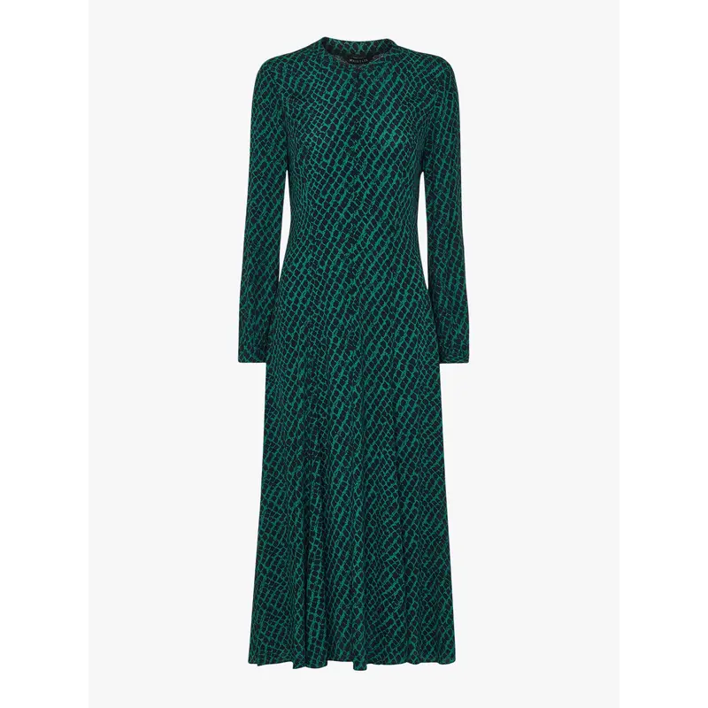 Brushed Geo Print Midi Dress