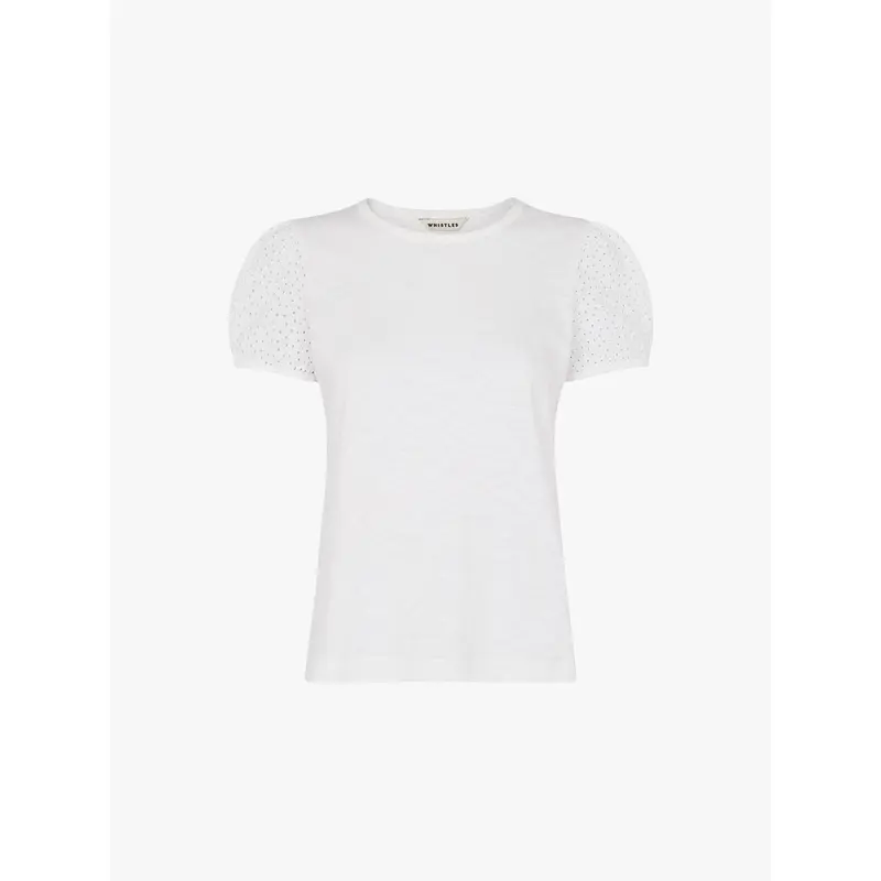 Broderie Puff Sleeve Top