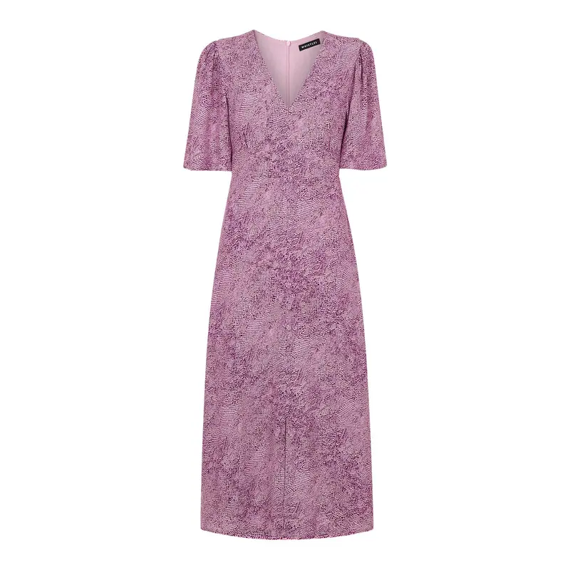 Diagonal Snake Midi Dress